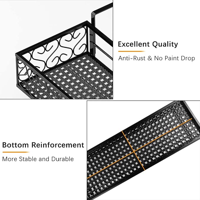 Hanging Railing Planter with Hooks, Iron Hanging Planter Holder, Balcony Plant - Image 4