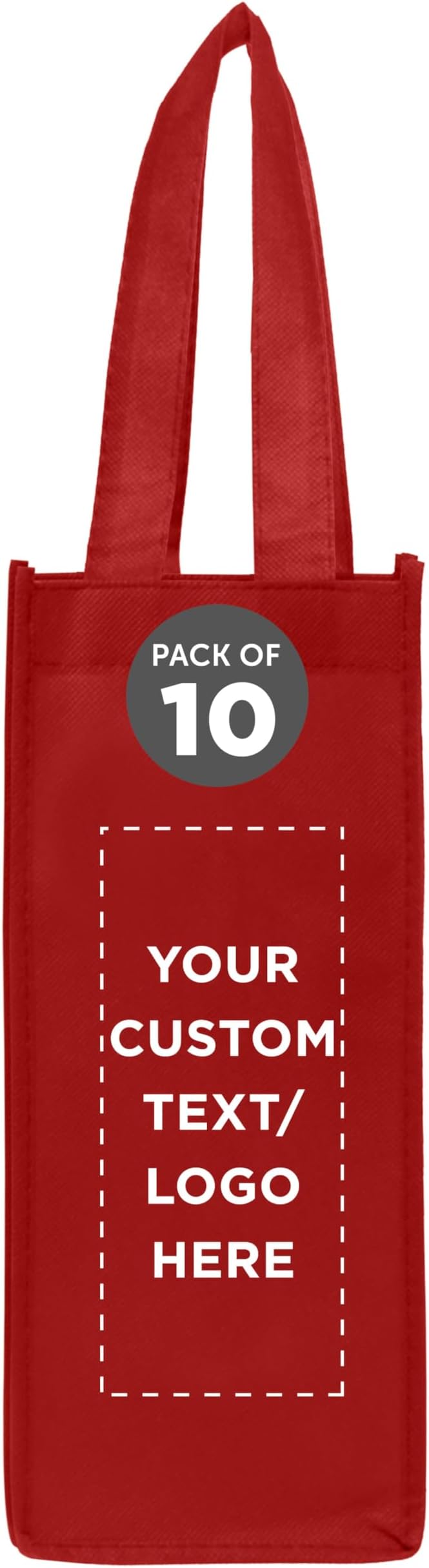 DISCOUNT PROMOS Non-Woven Vineyard Two Bottle Wine Bags by DISCOUNTPROMOS