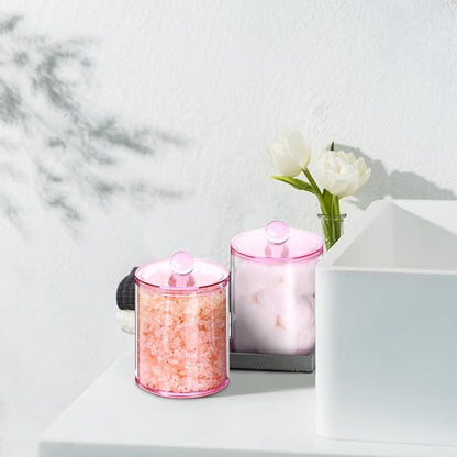 6 Pack Qtip Holder, Canister Apothecary Jar Set, Bathroom Jars - Image 6
