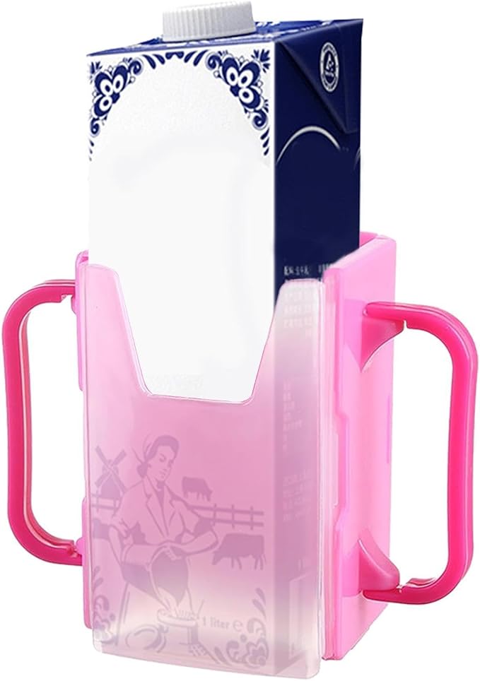 Children's Juice Box Holder Folding, Spill Proof, Telescopic | No Squeeze by Unknown