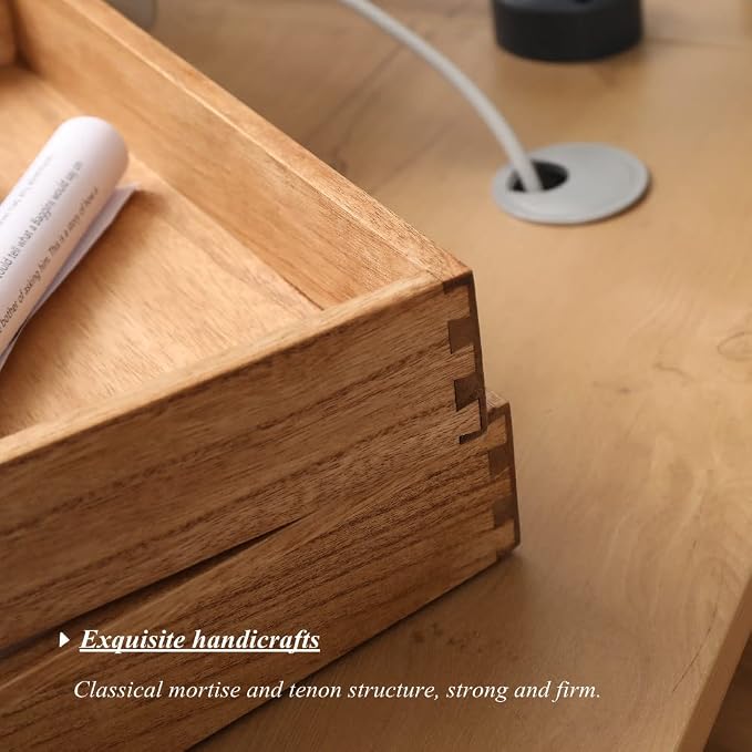Wood Stackable Paper Trays for Office Supplies and Accessories - Image 4