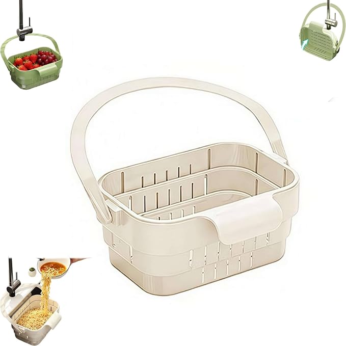 2026 Upgraded Foldable Kitchen Sink Strainer, Stretchable Kitchen Colander by BBASILIYSD