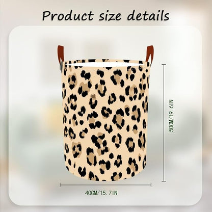 Laundry Baskets 15.7x19.7 Inch Large Classic Leopard Print Design Collapsible - Image 3