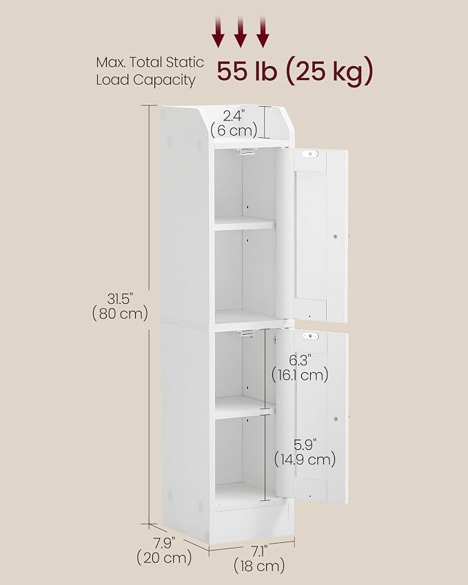 VASAGLE Storage Cabinet Slim - Image 3