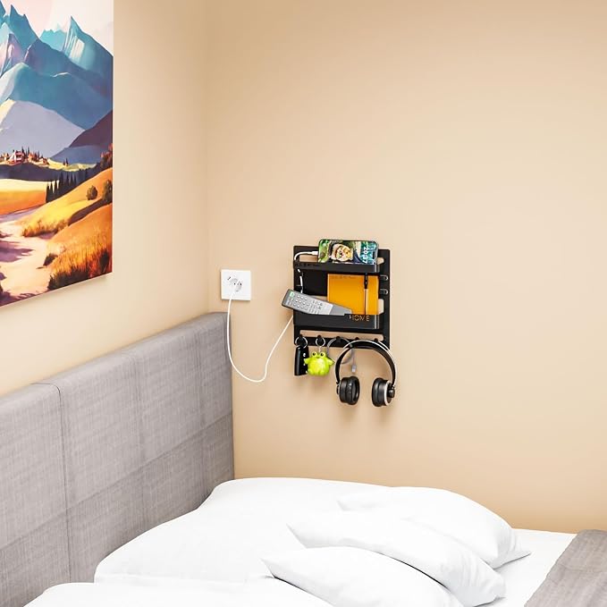 SuoXing Bedside Shelf Wall Mount and Wall Nightstand - Image 4