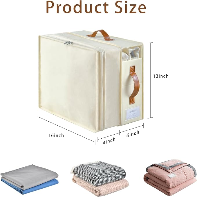 Bed Sheet Organizers and Storage, 8 Pack Linen Closet Organizers - Image 2