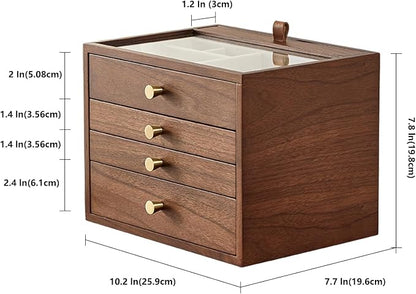 Black Walnut Wooden Jewelry Box - Image 5