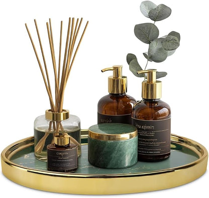 Ceramic Vanity Tray for Bathroom, and Makeup – Decorative Organizer Tray for by Decor+Trends