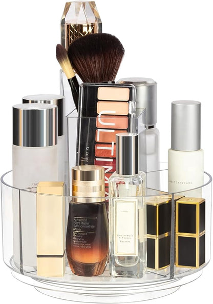 360° Rotating Makeup Organizer Clear Turntable Lazy Susan Organizer by Dezzer