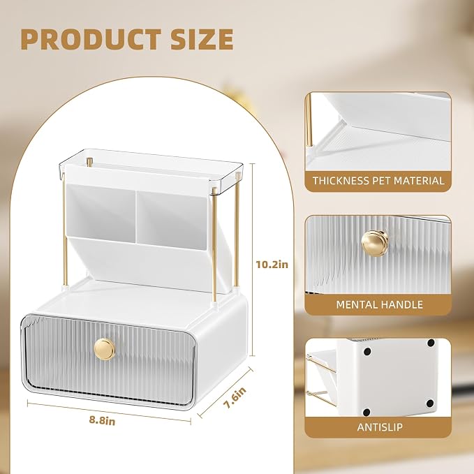 3-Tier Bathroom Makeup Organizers and Storage, Makeup Vanity Organizer - Image 7