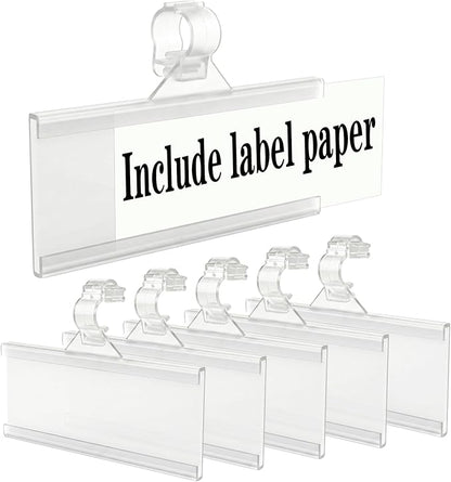 Wire Shelf Label Holder, ELEMGULY 35PCS Plastic Basket Label Holders by ELEMGULY