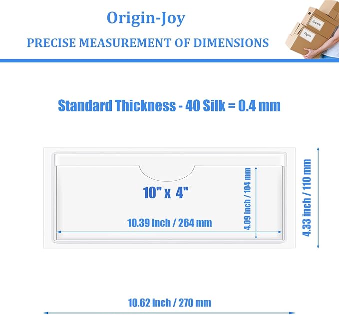 Origin-Joy 25 PCS Self-Adhesive Index Label Pockets - Image 2