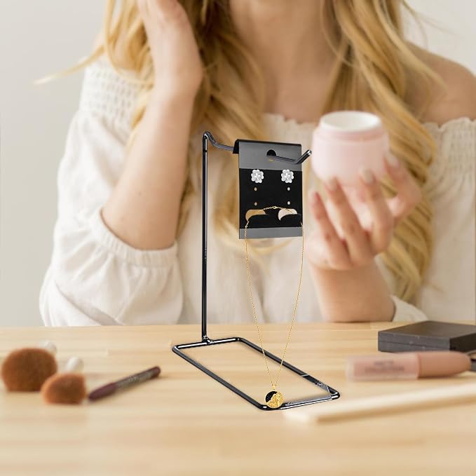 HAPY SHOP 200 PCS Black Velvet Plastic Display Cards Earring Card Holder - Image 5
