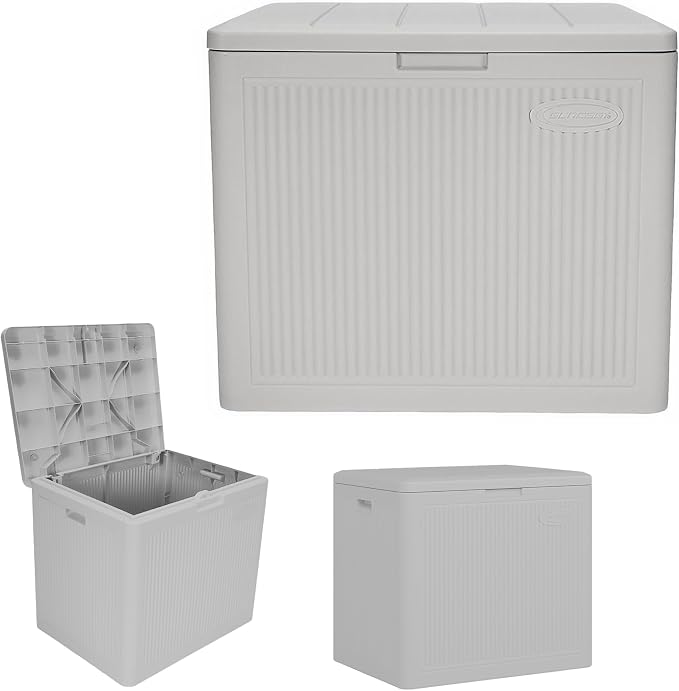 Suncast 22-Gal. Waterproof Resin Small Outdoor Patio Deck Box by Suncast