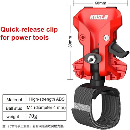 Electric Tool Waist Hook, Quick Release Double Lock, Metal Belt Attachment - Image 2