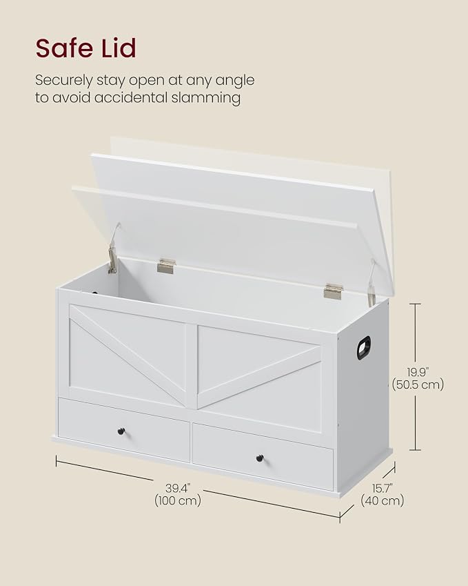VASAGLE Storage Chest, Storage Bench - Image 5