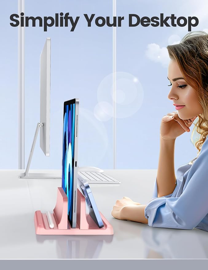 Vaydeer Vertical Laptop Stand Holder Plastic Adjustable Desktop Notebook Dock - Image 6