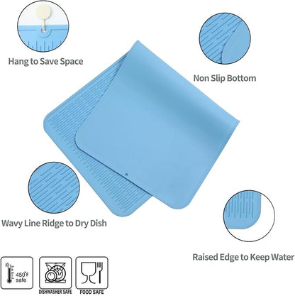 Silicone Dish Drying Mat for Multiple Usage, Easy clean, Eco-friendly, - Image 3