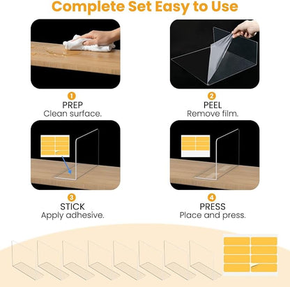 Shelf Dividers for Closet Organization – Acrylic Clear Sturdy Dividers to Keep - Image 8