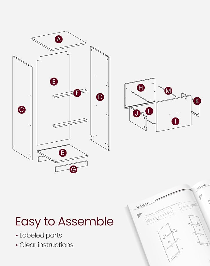 VASAGLE 3 Drawer File Cabinet, File Cabinet - Image 8
