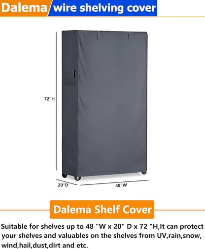 Waterproof Shelf Cover, 600D Heavy Duty Dustproof Storage Wire Rack Covers - Image 3
