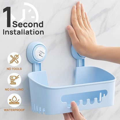 LEVERLOC Shower Caddy Suction Cup Set Shower Organizer & Soap Holder & - Image 2