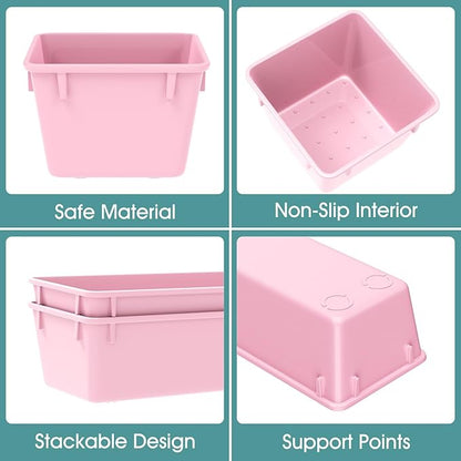 WOWBOX 25 PCS Plastic Drawer Organizer Set, 4 Sizes Desk Drawer Divider - Image 3