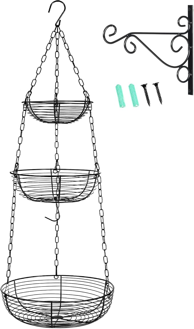 HULISEN 3-Tier Hanging Fruit Basket - Image 9