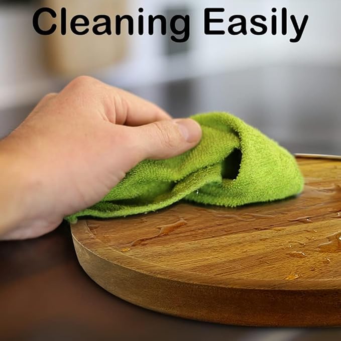 10" Acacia Wood Lazy Susan Organizer Kitchen Turntable - Image 6