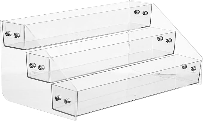Acrylic Spice Rack, Tiered Spice Rack Shelf Seasoning Organizer by Kihor