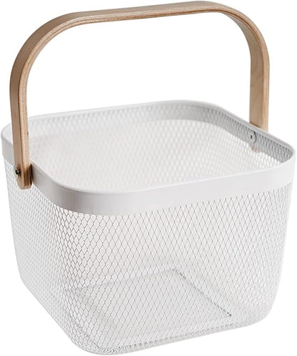 Metal Mesh Steel Harvest Basket, Wire Garden Basket by SANHSEHOME