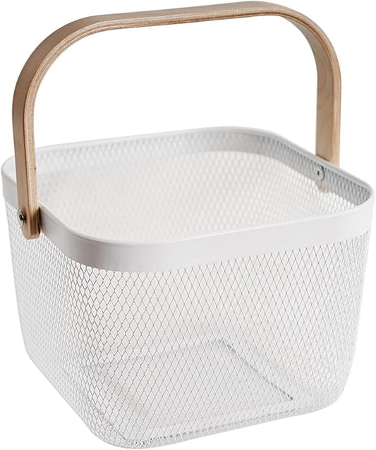 Metal Mesh Steel Harvest Basket, Wire Garden Basket by SANHSEHOME