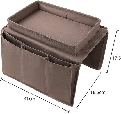 Sofa Armrest Organiser with Cup Holder Tray 6 Pockets TV Remote Control - Image 7