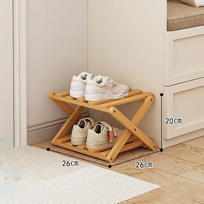 YYW Bamboo Shoe Rack for Entryway, Installation-Free and Foldable Vertical Shoe - Image 2