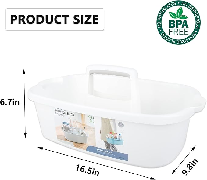 Large Cleaning Supplies Caddy Portable Shower Basket Supply Organizer - Image 5