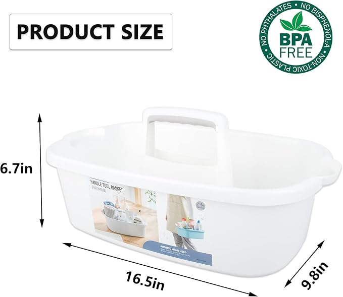 Large Cleaning Supplies Caddy Portable Shower Basket Supply Organizer - Image 5