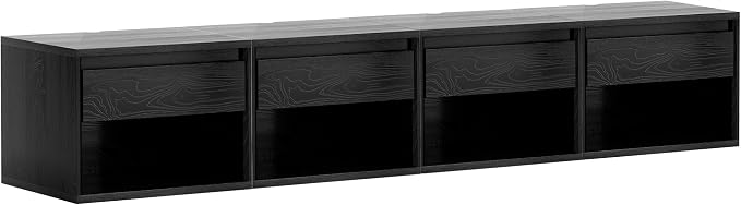 Mid Century Modern Floating Nightstand Set of 4, Wall Mounted End Table by MoomJiee