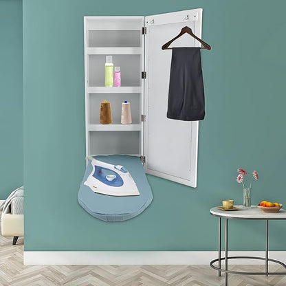 Wall Mounted Ironing Board Cabinet, Foldable Hanging Ironing Board - Image 7