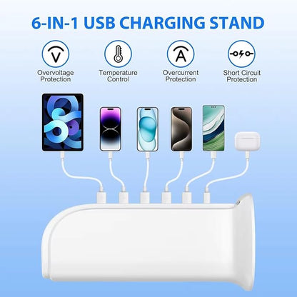 USB Charging Station for Multiple Devices, 40W Multiport Charger Tower - Image 4