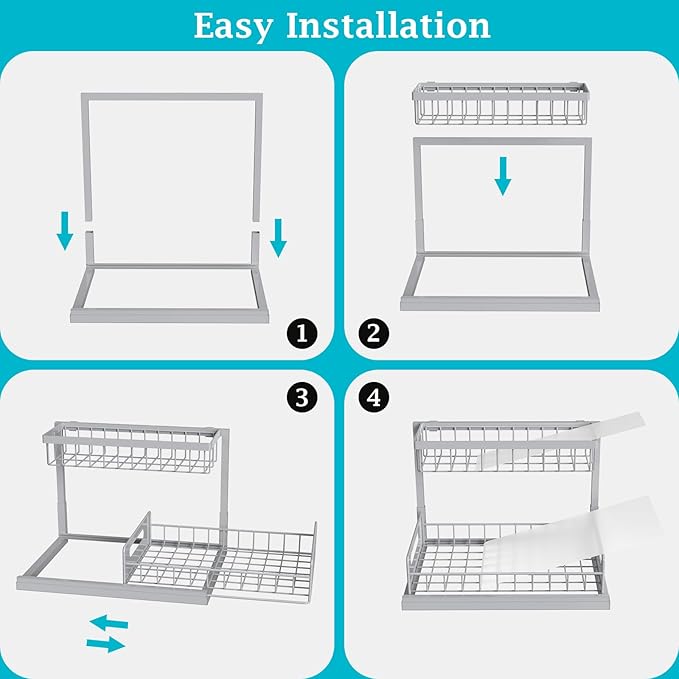 REALINN Under Sink Organizer, Pull Out Cabinet Organizer 2 Tier Slide Out Sink - Image 7