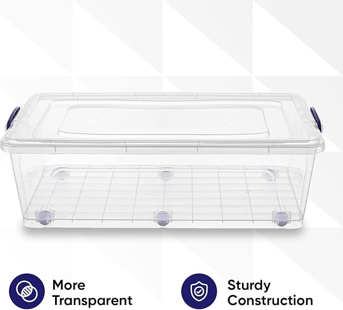 Superio Storage Bins with Lids- Clear Boxes - Image 6