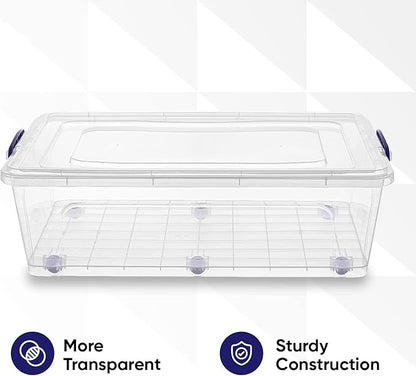 Superio Storage Bins with Lids- Clear Boxes - Image 6