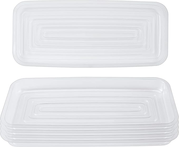 Idyllize Rectangular 5 Pieces of 11.5 by 5 Inch Clear Thick Plastic Heavy Duty by Idyllize