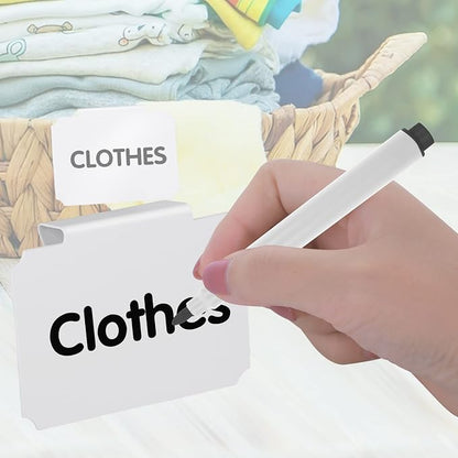 12 Pieces Basket Labels Clip on Set, Include 10 Pieces Kitchen Clip Label - Image 3