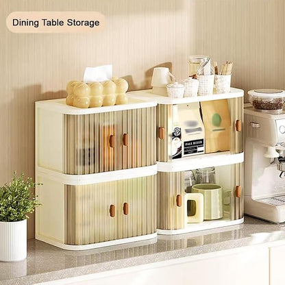 Desktop Storage Box Foldable and Assembly Free Sliding Door Design Ideal - Image 8