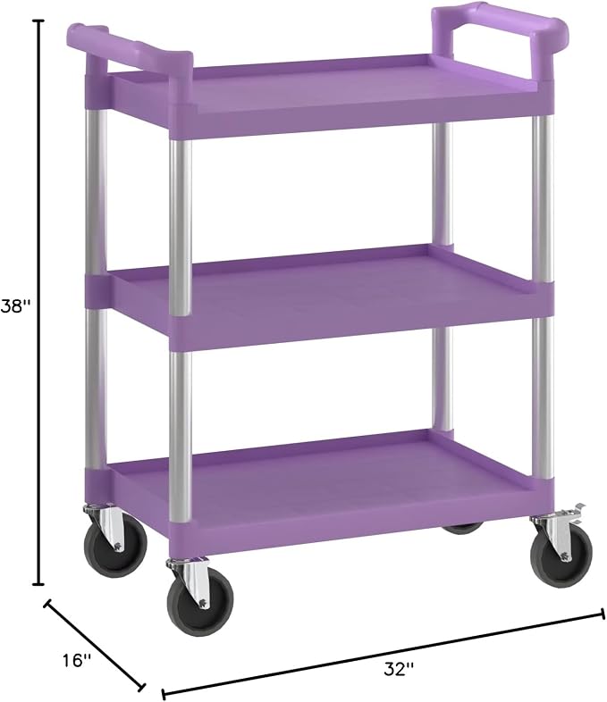 Purple Utility/Bussing Cart - Image 3