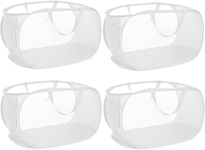 4 Pack Collapsible Laundry Baskets, Foldable Laundry Basket by Bemkoo