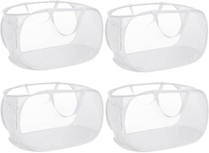 4 Pack Collapsible Laundry Baskets, Foldable Laundry Basket by Bemkoo