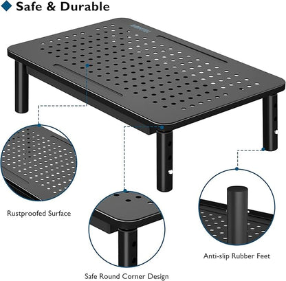 BONTEC 2 Pack Adjustable Monitor Stand Riser - Image 4