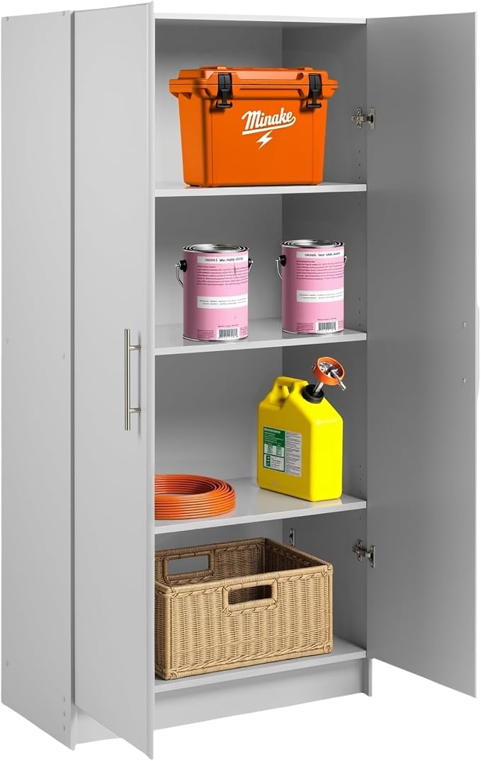 Prepac Elite Tall Garage Storage Cabinet & Pantry Storage Cupboard, 2-Door by PREPACRTASTORAGEFURNITURE